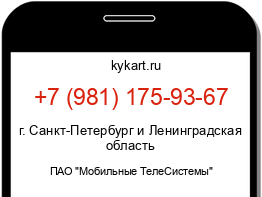 Информация о номере телефона +7 (981) 175-93-67: регион, оператор