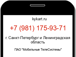 Информация о номере телефона +7 (981) 175-93-71: регион, оператор