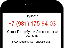 Информация о номере телефона +7 (981) 175-94-03: регион, оператор