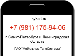 Информация о номере телефона +7 (981) 175-94-06: регион, оператор