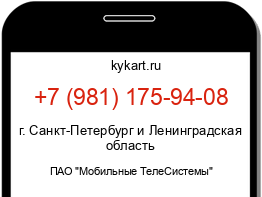Информация о номере телефона +7 (981) 175-94-08: регион, оператор