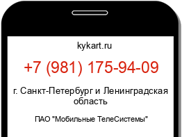 Информация о номере телефона +7 (981) 175-94-09: регион, оператор