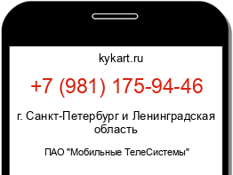 Информация о номере телефона +7 (981) 175-94-46: регион, оператор