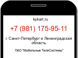Информация о номере телефона +7 (981) 175-95-11: регион, оператор