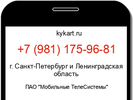 Информация о номере телефона +7 (981) 175-96-81: регион, оператор