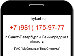 Информация о номере телефона +7 (981) 175-97-77: регион, оператор
