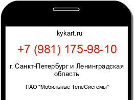 Информация о номере телефона +7 (981) 175-98-10: регион, оператор