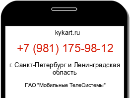 Информация о номере телефона +7 (981) 175-98-12: регион, оператор