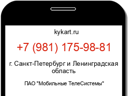 Информация о номере телефона +7 (981) 175-98-81: регион, оператор