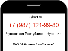 Информация о номере телефона +7 (987) 121-99-80: регион, оператор