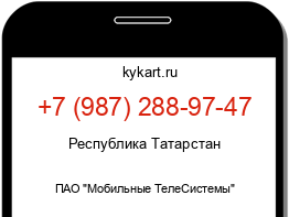 Информация о номере телефона +7 (987) 288-97-47: регион, оператор