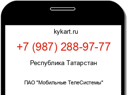 Информация о номере телефона +7 (987) 288-97-77: регион, оператор