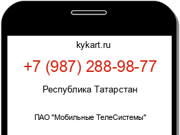 Информация о номере телефона +7 (987) 288-98-77: регион, оператор