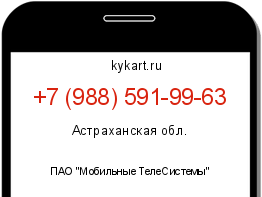 Информация о номере телефона +7 (988) 591-99-63: регион, оператор