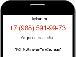 Информация о номере телефона +7 (988) 591-99-73: регион, оператор