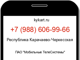 Информация о номере телефона +7 (988) 606-99-66: регион, оператор