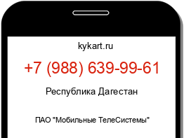 Информация о номере телефона +7 (988) 639-99-61: регион, оператор