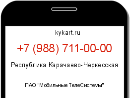Информация о номере телефона +7 (988) 711-00-00: регион, оператор