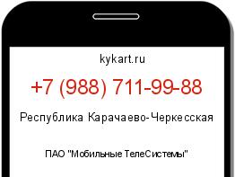 Информация о номере телефона +7 (988) 711-99-88: регион, оператор
