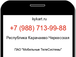 Информация о номере телефона +7 (988) 713-99-88: регион, оператор