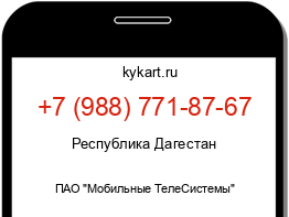 Информация о номере телефона +7 (988) 771-87-67: регион, оператор