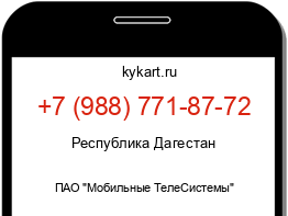 Информация о номере телефона +7 (988) 771-87-72: регион, оператор