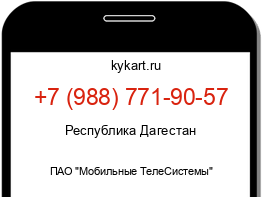 Информация о номере телефона +7 (988) 771-90-57: регион, оператор