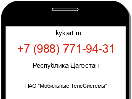 Информация о номере телефона +7 (988) 771-94-31: регион, оператор