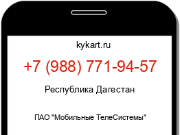 Информация о номере телефона +7 (988) 771-94-57: регион, оператор