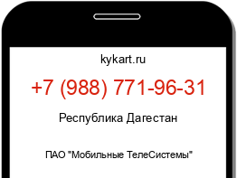 Информация о номере телефона +7 (988) 771-96-31: регион, оператор