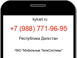 Информация о номере телефона +7 (988) 771-96-95: регион, оператор