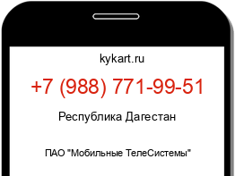 Информация о номере телефона +7 (988) 771-99-51: регион, оператор