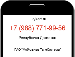 Информация о номере телефона +7 (988) 771-99-56: регион, оператор
