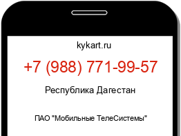 Информация о номере телефона +7 (988) 771-99-57: регион, оператор