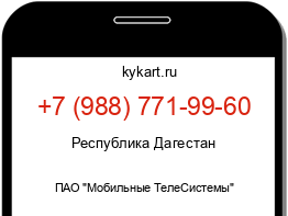 Информация о номере телефона +7 (988) 771-99-60: регион, оператор