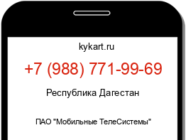 Информация о номере телефона +7 (988) 771-99-69: регион, оператор