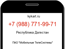 Информация о номере телефона +7 (988) 771-99-71: регион, оператор