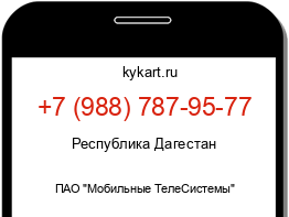 Информация о номере телефона +7 (988) 787-95-77: регион, оператор