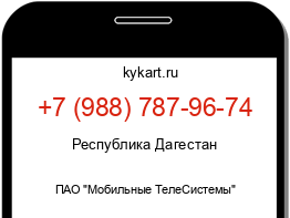 Информация о номере телефона +7 (988) 787-96-74: регион, оператор