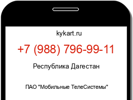 Информация о номере телефона +7 (988) 796-99-11: регион, оператор
