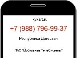 Информация о номере телефона +7 (988) 796-99-37: регион, оператор