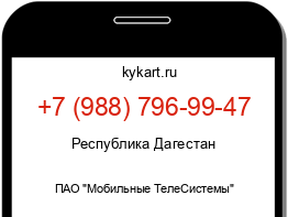 Информация о номере телефона +7 (988) 796-99-47: регион, оператор