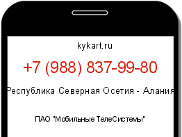 Информация о номере телефона +7 (988) 837-99-80: регион, оператор