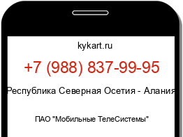 Информация о номере телефона +7 (988) 837-99-95: регион, оператор