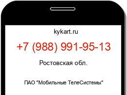 Информация о номере телефона +7 (988) 991-95-13: регион, оператор