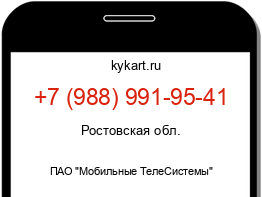 Информация о номере телефона +7 (988) 991-95-41: регион, оператор