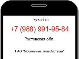 Информация о номере телефона +7 (988) 991-95-84: регион, оператор