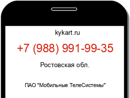 Информация о номере телефона +7 (988) 991-99-35: регион, оператор