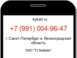 Информация о номере телефона +7 (991) 004-96-47: регион, оператор