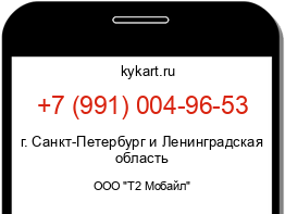 Информация о номере телефона +7 (991) 004-96-53: регион, оператор